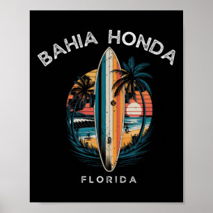 Hia Honda State Park Florida Mannen Vrouwen Surfen Poster