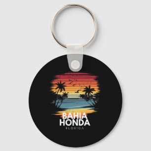 Hia Honda State Park Florida Surfplank Surfen Vin Sleutelhanger