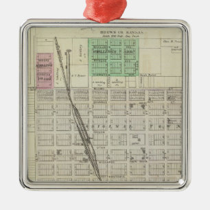 Hiawatha, Everest, Morrill en Baker, Kansas Metalen Ornament