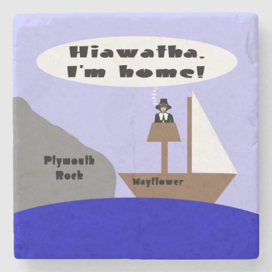 Hiawatha, ik ben thuis stenen onderzetter (Voorkant)