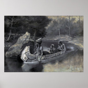 Hiawatha Indiase kano Ojibwe of Iroquois leider Poster