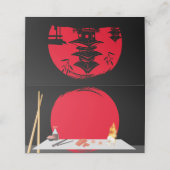 Hibachi Anniversaire Dîner Lieu Cartes (Extérieur déplié)