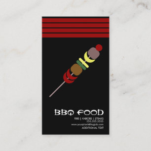 Hibachi BBQ Barbecue Voedselwagen Logo Zakelijke K Visitekaartje