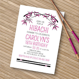 Hibachi Invitation d'anniversaire
