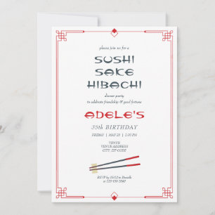 Hibachi Japans Thema Privé Chef Verjaardagsfeestje Kaart