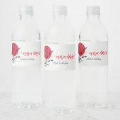 Hibachi Japanse BBQ Grill Chef Verjaardagsdiner Waterfles Etiket (Flessen)