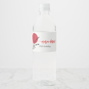 Hibachi Japanse BBQ Grill Chef Verjaardagsdiner Waterfles Etiket