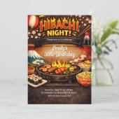 Hibachi Night Birthday Invitation (Debout devant)