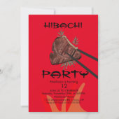 Hibachi Steak Japonais Restaurant Party Invitation (Devant)