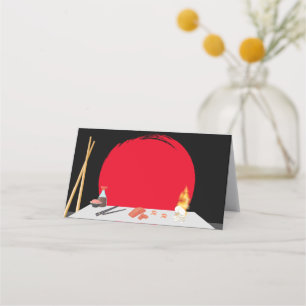 Hibachi-verjaardagsdiner plaatskaarten