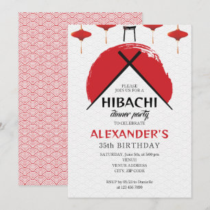 Hibachi Verjaardagsfeest Privé Chef Japans Thema Kaart