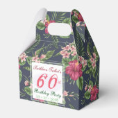 Hibiscus 60e verjaardagsfeestje Bedankt Favor Box Bedankdoosjes (Voorkant Zijde)