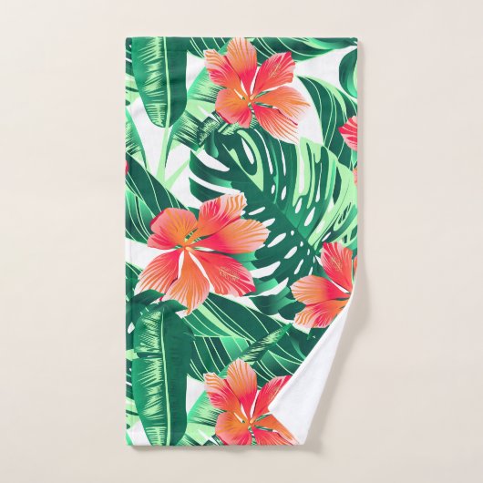 Hibiscus à l'orange tropicale (Serviette à main)
