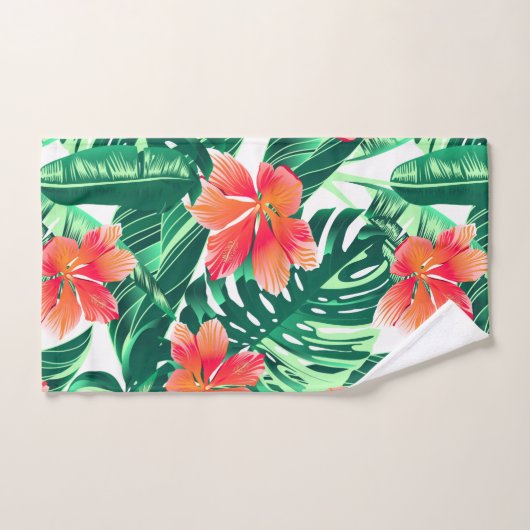 Hibiscus à l'orange tropicale (Serviette à main)