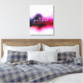 HIBISCUS ABSTRACT CANVAS AFDRUK (Insitu (Slaapkamer))