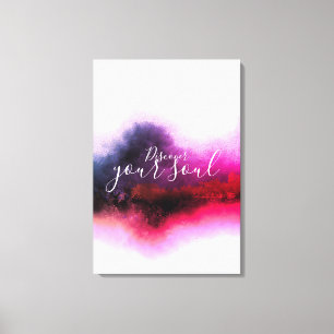 HIBISCUS ABSTRACT CANVAS AFDRUK