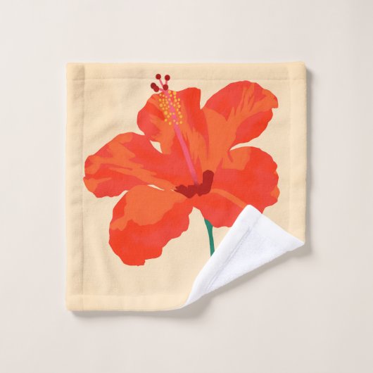 Hibiscus-affectie Bad Handdoek (Wasdoekje)