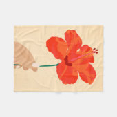 Hibiscus-affectie Fleece Deken (Voorkant (Horizontaal))
