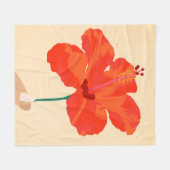 Hibiscus-affectie Fleece Deken (Voorkant (Horizontaal))
