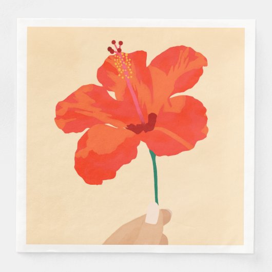 Hibiscus-affectie Servet (Voorkant)