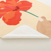 Hibiscus-affectie Sherpa Deken (3/4)