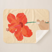 Hibiscus-affectie Sherpa Deken (Voorkant (horizontaal))
