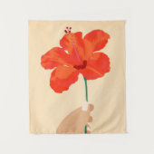 Hibiscus-affectie Wandkleed (Voorkant)