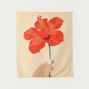 Hibiscus-affectie Wandkleed