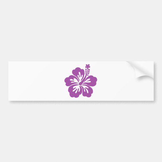 hibiscus aloha bumpersticker (Voorkant)