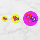 HIbiscus Art Tropical Art Table Confetti (Derrière)