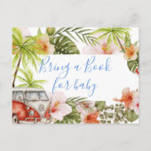 Hibiscus Baby shower tropical Apportez une carte d (Dos)