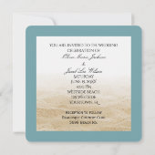 Hibiscus Beach Mariage Invitation Dans Le Sable (Dos)