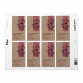 Hibiscus bio Thé à base de plantes Kraft Étiquette (Feuille entière)