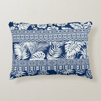 Hibiscus, bladeren: Hawaïaans ornament behang. Accent Kussen