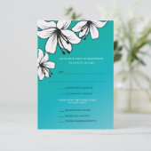 Hibiscus blanc - cartes rsvp (Debout devant)