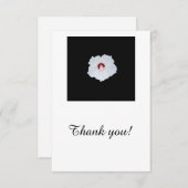 hibiscus blanc sur carte de remerciements vierge (Devant / Derrière)