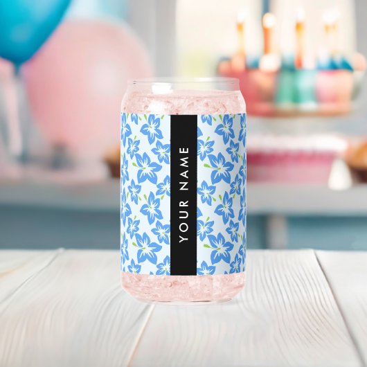 Hibiscus Bleu, Fleurs Bleues, Votre Nom (Insitu (Baby Shower))