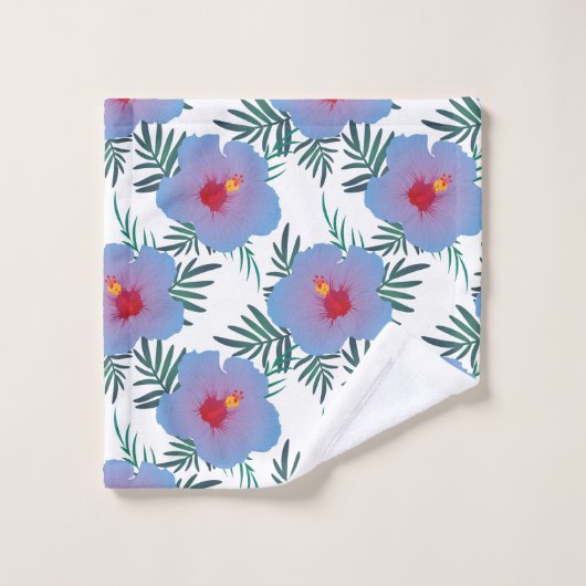 Hibiscus bleu tropical (Gant de toilette)
