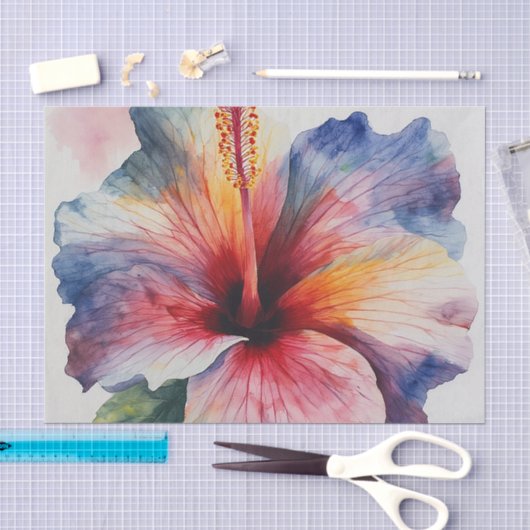 Hibiscus Bloei Tissuepapier (Craft)