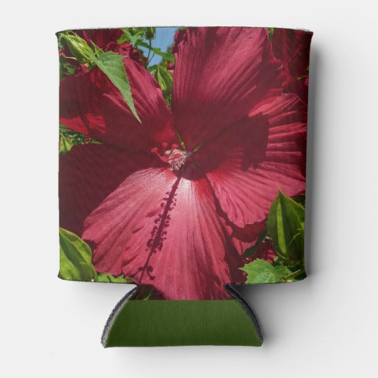 Hibiscus Bloem en Blue Sky Blikjeskoeler (Voorkant)