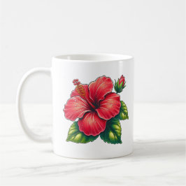 Hibiscus bloem klassieke keramiek koffiemok