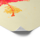 Hibiscus-bloem op getonde achtergrond poster (Hoek)