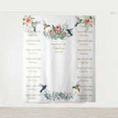 Hibiscus Bloem Step & Repeat Bautizo Achtergrond Wandkleed (Voorkant)