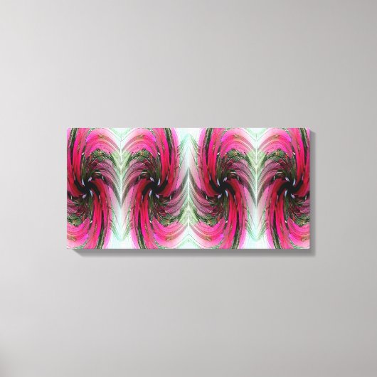 Hibiscus Bloem Swirl X 4 Verpakt Canvas (Voorkant)