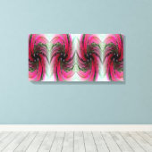 Hibiscus Bloem Swirl X 4 Verpakt Canvas (Insitu (Houten vloer))