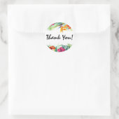 Hibiscus Bloem Tropisch Paradijs Hawaï Dank u Ronde Sticker (Tas)