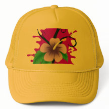 Hibiscus Bloem Trucker Hoed
