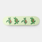 Hibiscus bloem zee schildpad skateboard (Horizontaal)