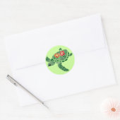 Hibiscus bloem zee schildpad stickers (Envelop)