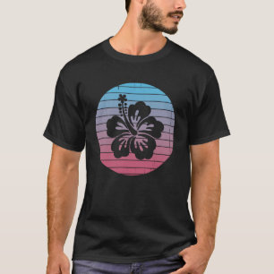 Hibiscus Bloem Zomer Hawaïaanse Bloem Zonsondergan T-shirt